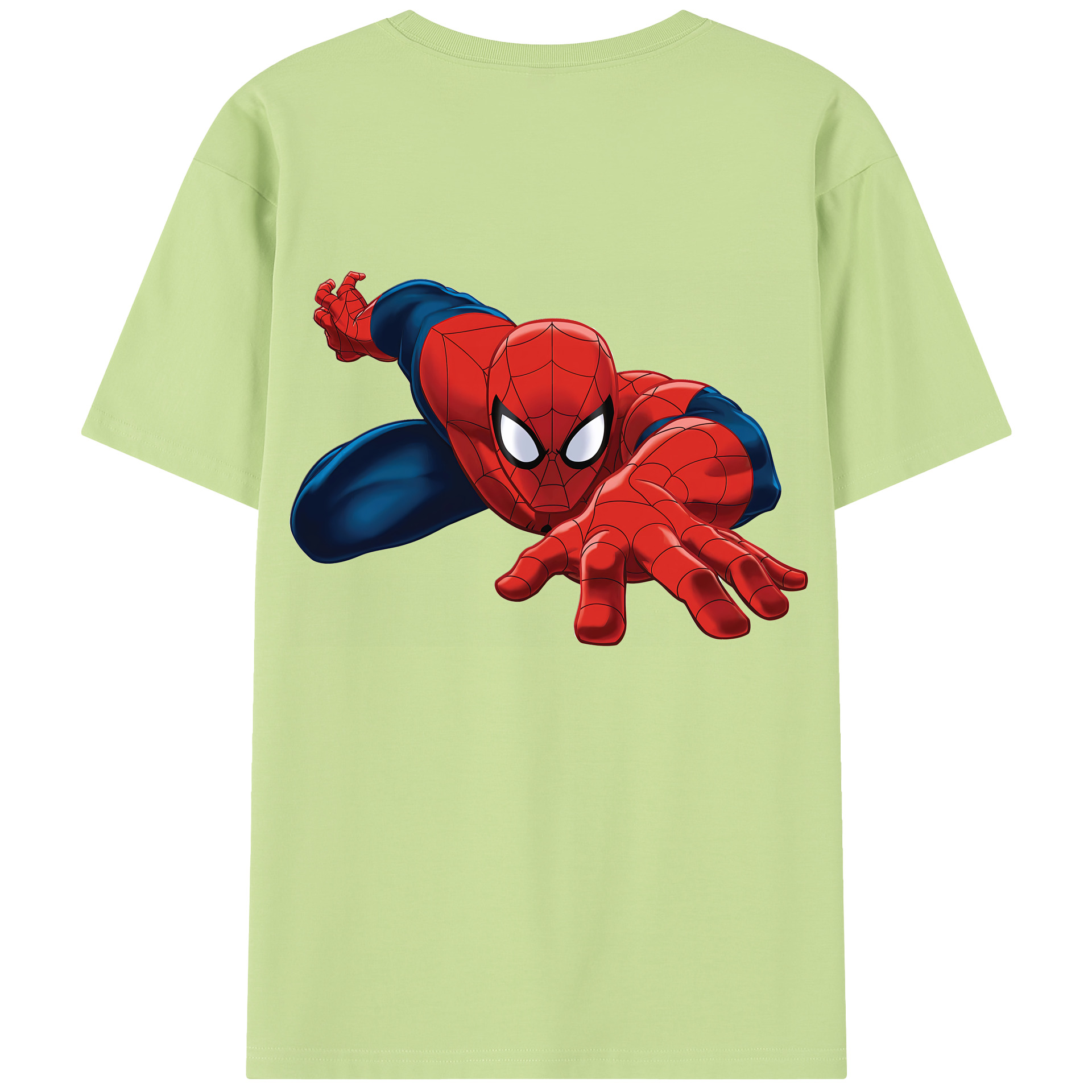 Spider Man スパイダーマン 綿100％半袖Tシャツ（背面プリント）